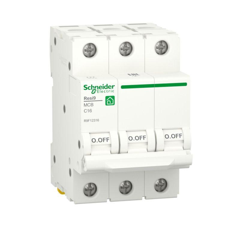 Автоматический выключатель Schneider Electric 3п C 16А Resi9 6000А  R9F12316