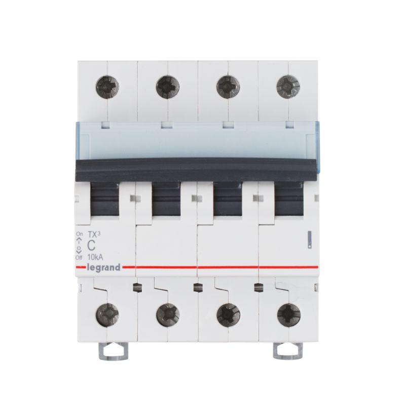 Выключатель автоматический модульный 4п C 50А 6кА TX3 6000 4мод. 400В Leg 404075