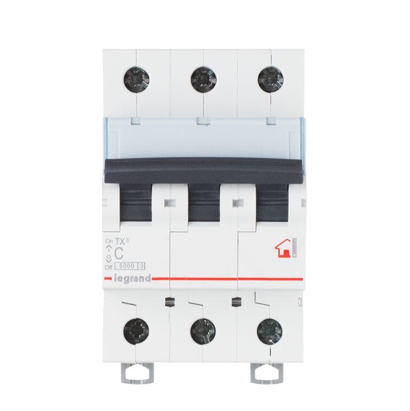 Выключатель автоматический модульный 3п C 16А 6кА TX3 6000 3мод. 400В Leg 404056