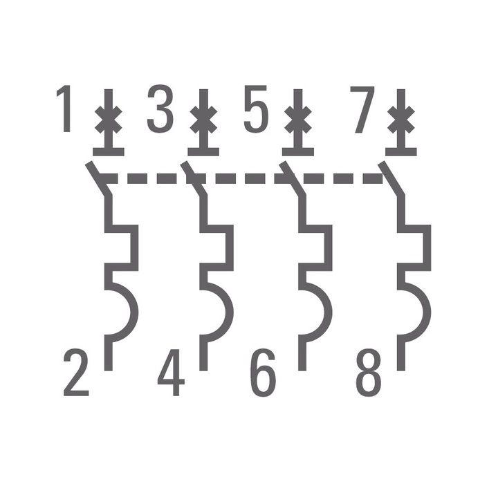 Выключатель автоматический модульный 4п C 63А 4.5кА ВА 47-63 PROxima EKF mcb4763-4-63C-pro